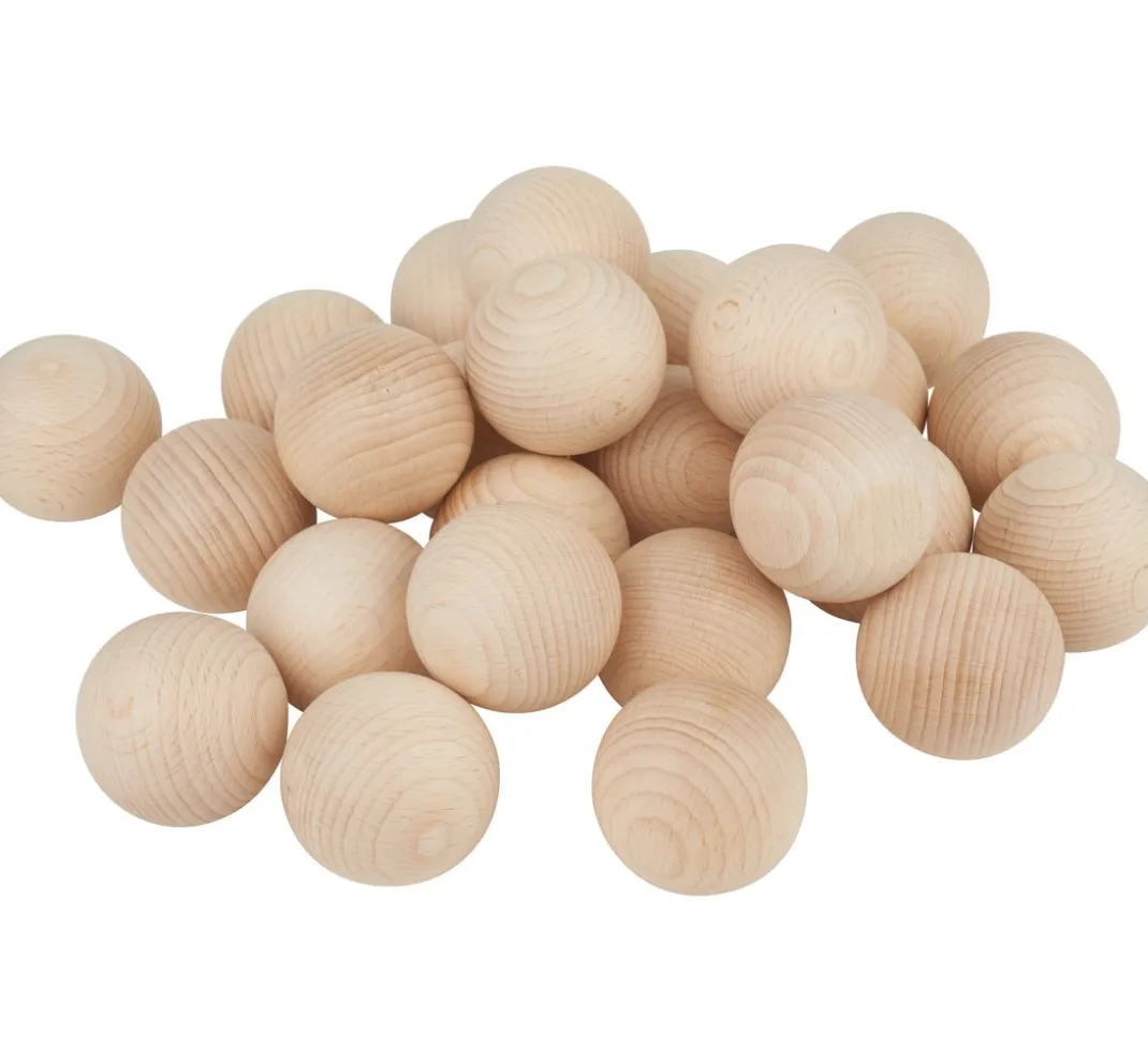Kinder VBS Holz|Holz, Mdf & Pappmaché>Holzkugeln ohne Bohrung "Ø 50 mm"