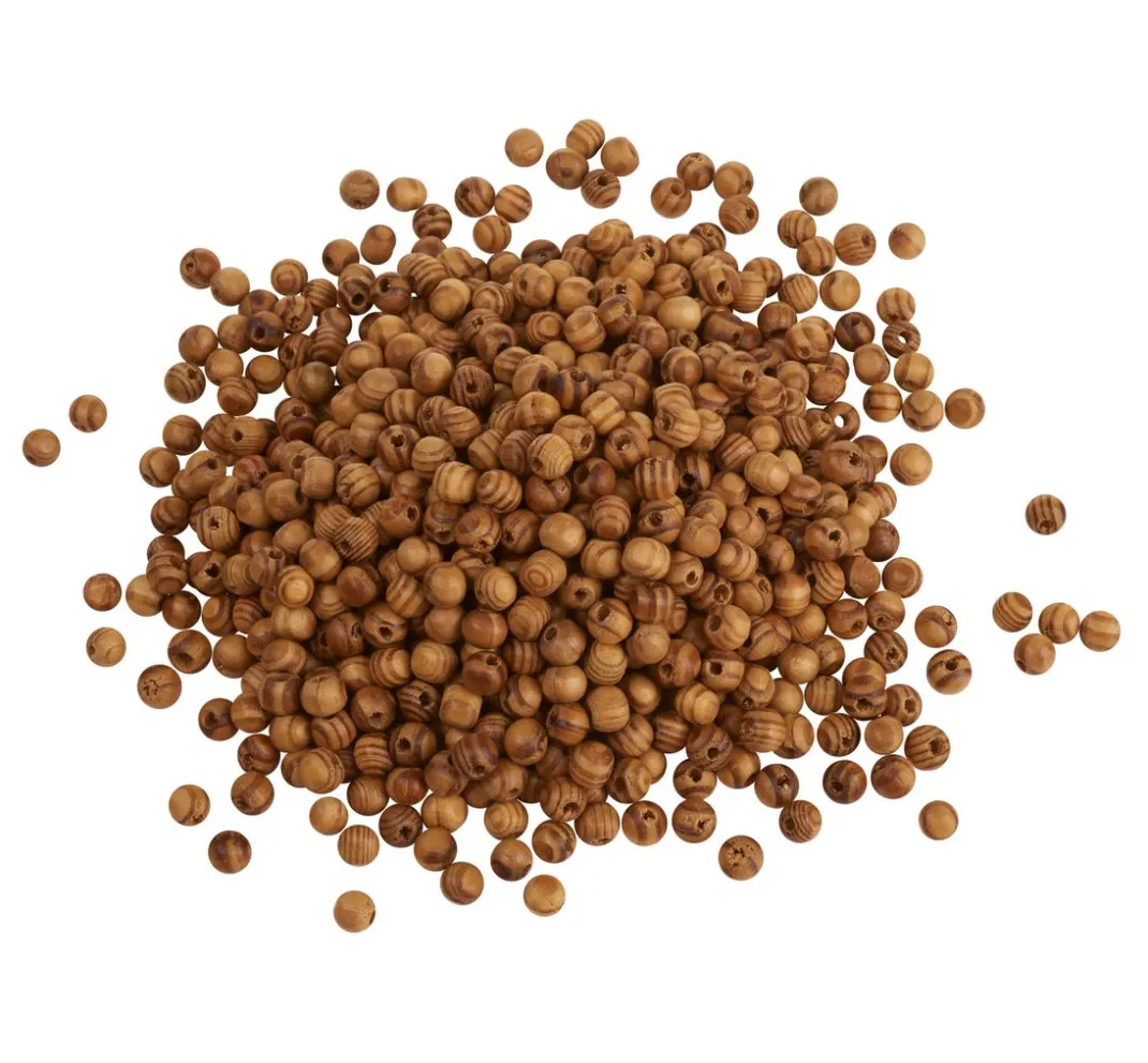 Kinder VBS XXL Perlen|Holzperlen>VBS Holzperlen mit Naturmaserung, Ø 8 mm, 100 g