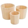 VBS Gefäße|Holz, Mdf & Pappmaché>Holz-Pflanztöpfe, 3er-Set