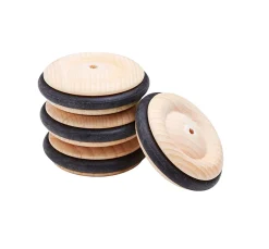 VBS Holz, Mdf & Pappmaché|Bastelzubehör>Holzräder mit Gummireifen, 4 Stück