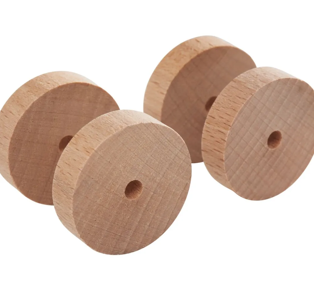 Kinder VBS Holz|Holz, Mdf & Pappmaché>Holzscheiben/Räder, Ø 30 x 8 mm, 4 Stück