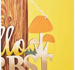 VBS Anhänger|Holz, Mdf & Pappmaché>Holzschild "Hallo Herbst"