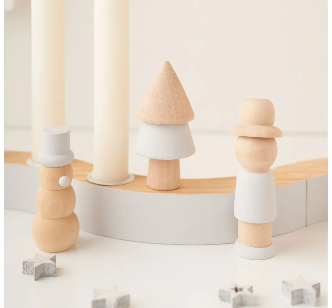 VBS Miniaturen|Holz, Mdf & Pappmaché>Holz-Schneemänner