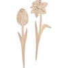 VBS Holz, Mdf & Pappmaché>Holz-Stecker Blumen "Tulpe und Narzisse"