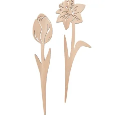 VBS Holz, Mdf & Pappmaché>Holz-Stecker Blumen "Tulpe und Narzisse"
