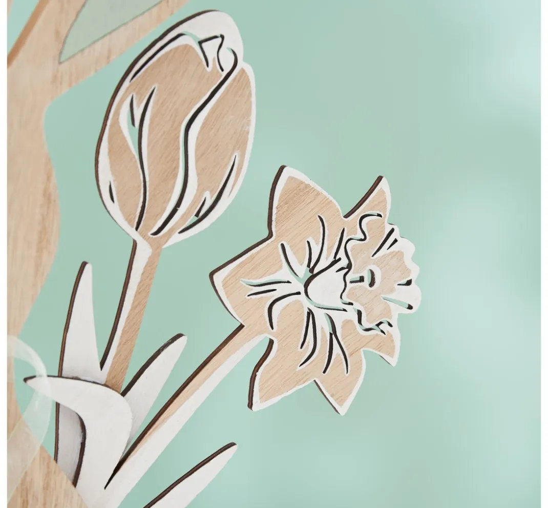 VBS Holz, Mdf & Pappmaché>Holz-Stecker Blumen "Tulpe und Narzisse"