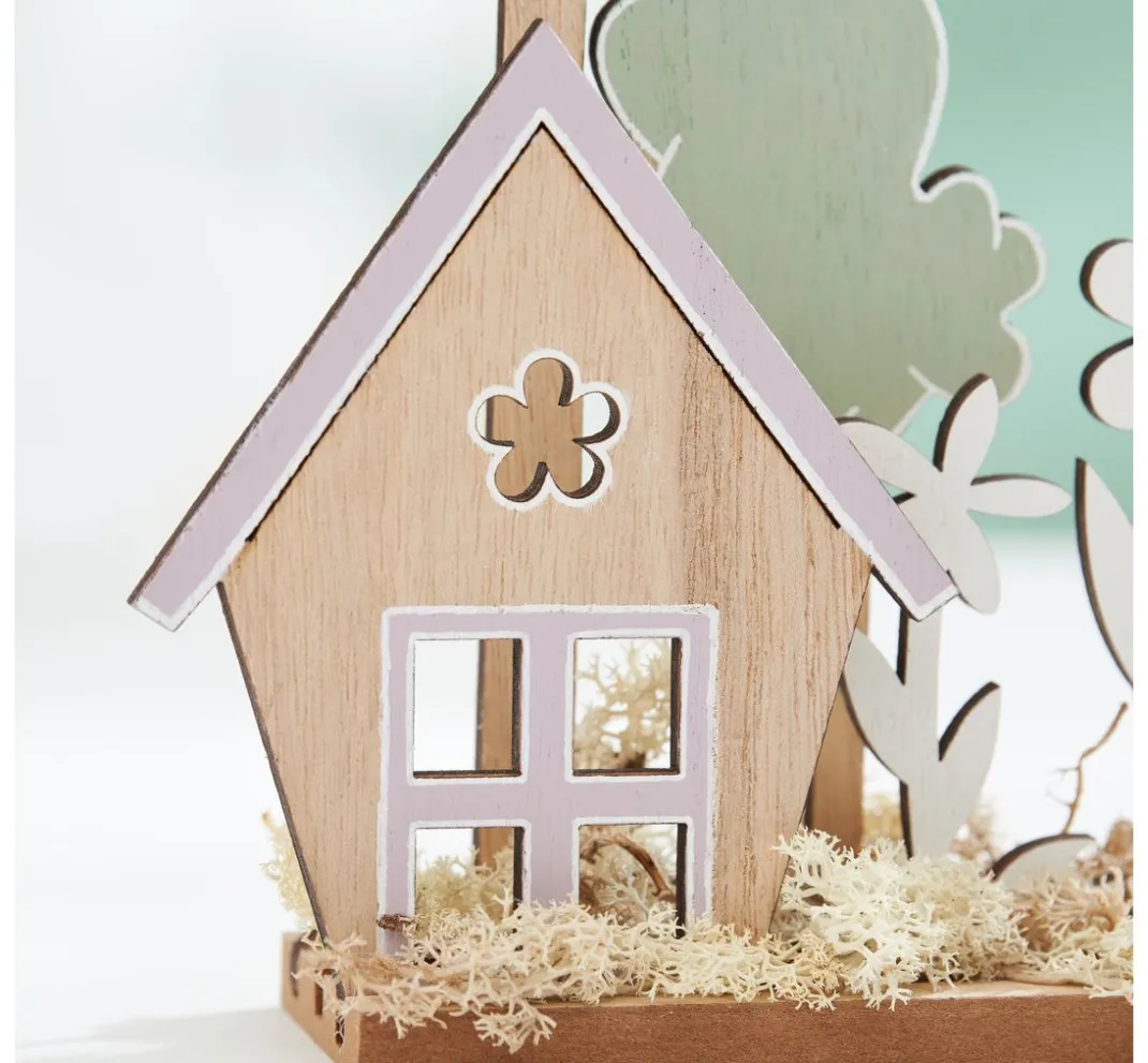 VBS Holz, Mdf & Pappmaché>Holz-Steckmotiv "Haus im Grünen"