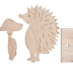VBS Holz, Mdf & Pappmaché>Holz-Steckmotiv "Igel", 3-tlg.