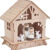 VBS Krippen|Holz, Mdf & Pappmaché>Holz-Steckmotiv "Krippe mit Figuren"
