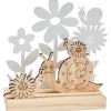 VBS Holz, Mdf & Pappmaché>Holzsteckmotiv mit Metallblumen "Schnecken"