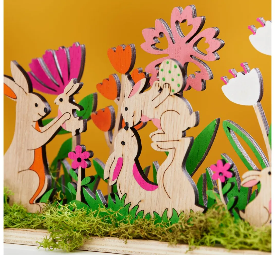 VBS Holz, Mdf & Pappmaché>Holz-Steckmotiv "Osterfreude"