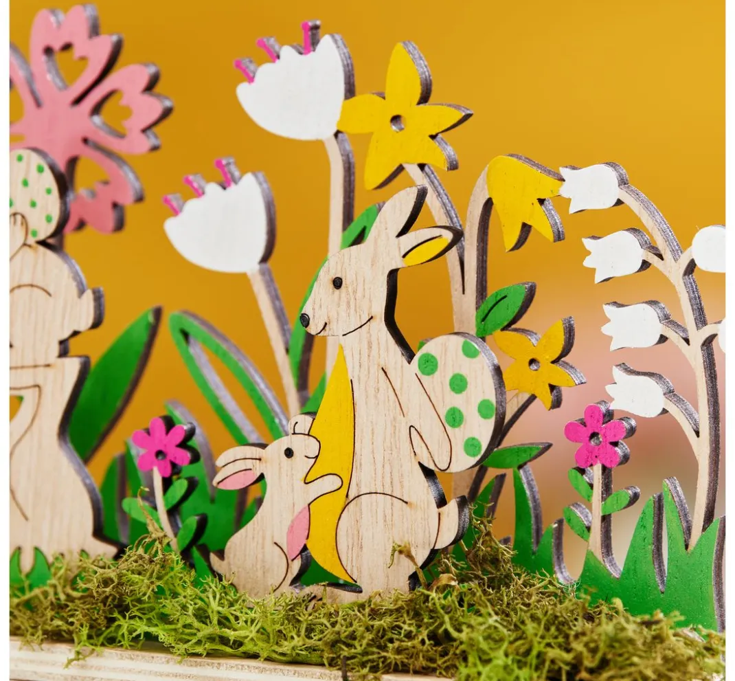 VBS Holz, Mdf & Pappmaché>Holz-Steckmotiv "Osterfreude"