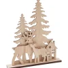 VBS Holz, Mdf & Pappmaché>Holz-Steckmotiv "Rehe am Waldesrand", 5-tlg.