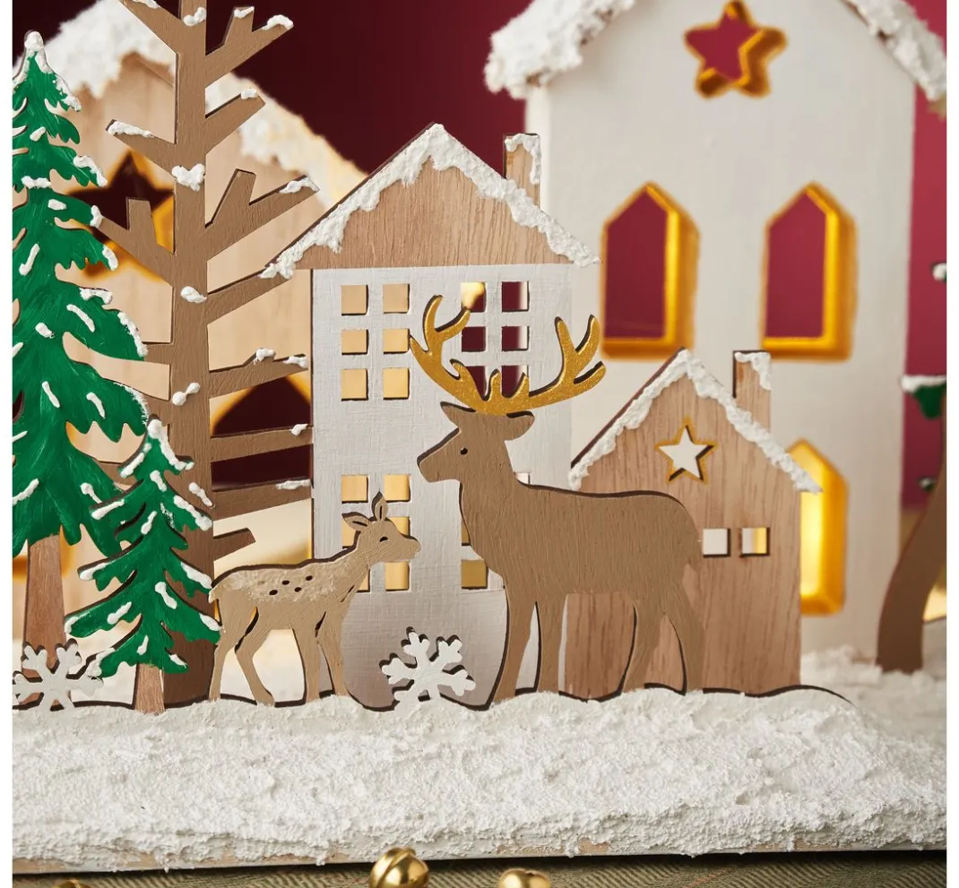 VBS Holz, Mdf & Pappmaché>Holz-Steckmotiv "Rentiere am Waldesrand"