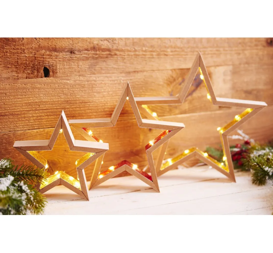 Kinder VBS Holz|Holz, Mdf & Pappmaché>Holz-Sterne "Frame"