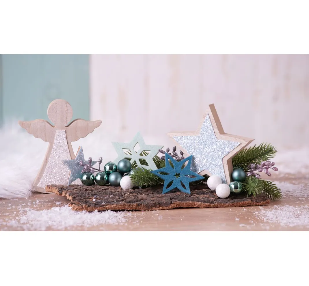 VBS XXL Scrapbooking|Streuteile>VBS Holz-Streuteile "Stern", 20 Stück