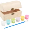 Kinder VBS Deko-Bastelsets|Weitere Geschenkideen Für Kinder>Holztruhe, inkl. Farben und Pinsel