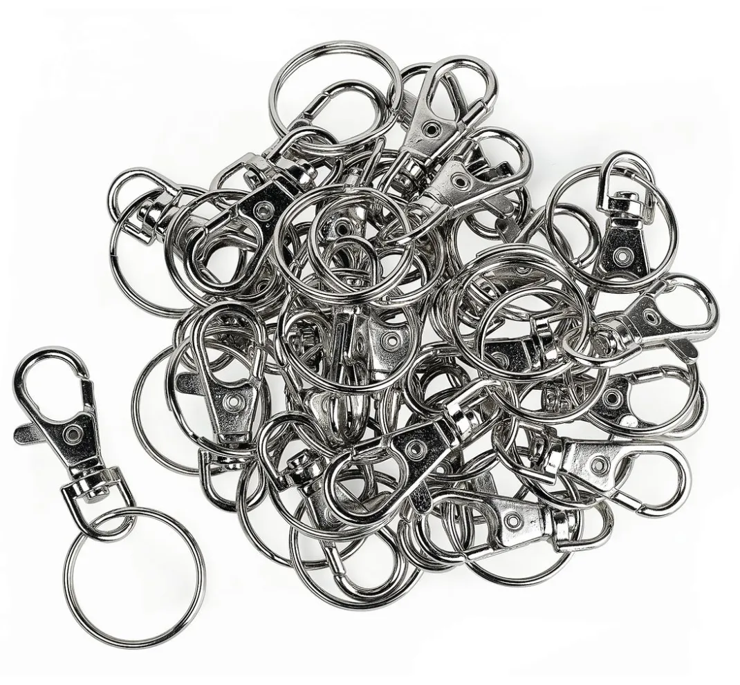VBS XXL Handy- & Schlüsselanhänger|Karabiner>VBS Karabinerhaken mit Schlüsselring, Ø 25 mm, 25 Stück