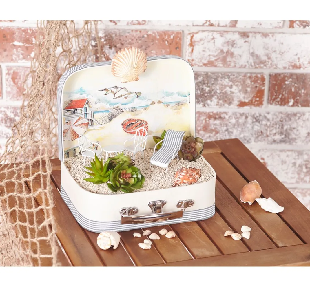VBS Serviettentechnik|Decoupage>Koffer, 2er-Set, aus cremefarbenem Karton