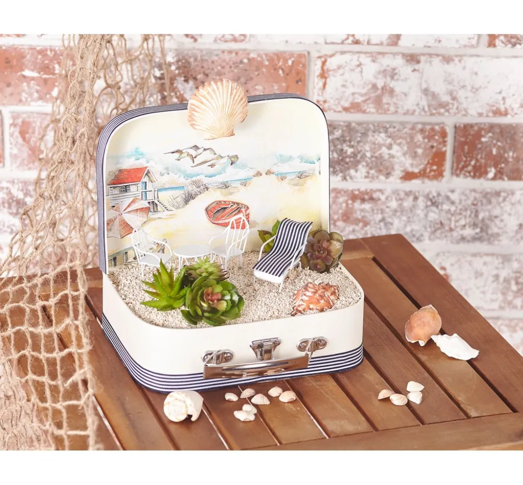 VBS Serviettentechnik|Decoupage>Koffer, 2er-Set, aus cremefarbenem Karton