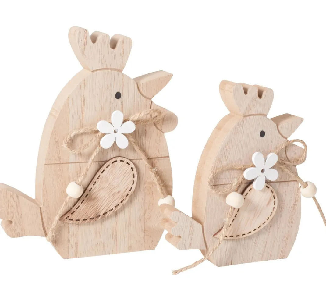 VBS Holz, Mdf & Pappmaché>Kreativ-Hühner, 2er-Set