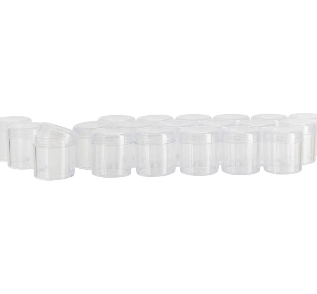 VBS XXL Naturkosmetik|Sortierboxen & Aufbewahrung>VBS Kunststoffdosen mit Schraubdeckel "Hoch", 20 Stück