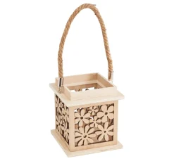 VBS Holz, Mdf & Pappmaché>Laterne "Blumen", Sperrholz furniert