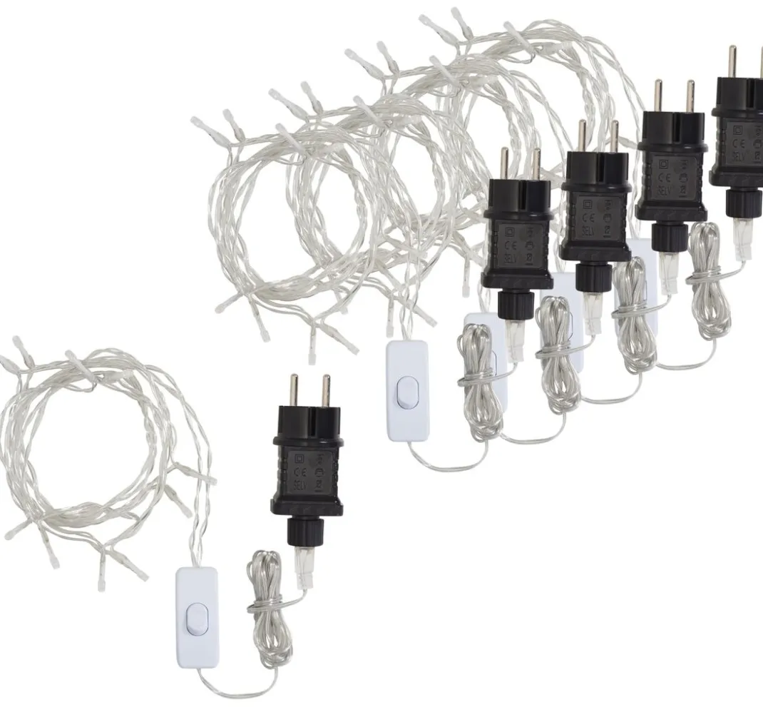 VBS Lichterketten>LED-Lichterkette, 10 LEDs, 5 Stück
