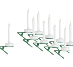 VBS Led-Kerzen & Led-Teelichte>LED-Tannenbaumkerze mit Clip, 10 Stück