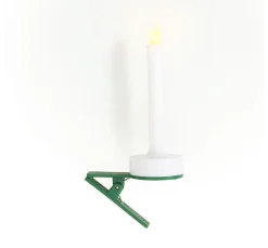 VBS Led-Kerzen & Led-Teelichte>LED-Tannenbaumkerze mit Clip, 10 Stück