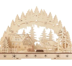 VBS Holz, Mdf & Pappmaché>Lichterbogen "Rehe am Waldesrand"