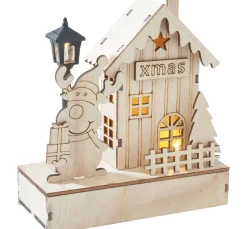 VBS Holz, Mdf & Pappmaché>Lichterhaus "Elch mit Laterne", inkl LED