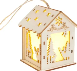 VBS Holz, Mdf & Pappmaché>Lichterhaus "Rentier", inkl. LED