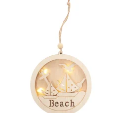 VBS Anhänger|Holz, Mdf & Pappmaché>Maritimer Anhänger "Segelboote Beach"