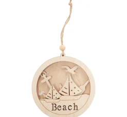 VBS Anhänger|Holz, Mdf & Pappmaché>Maritimer Anhänger "Segelboote Beach"