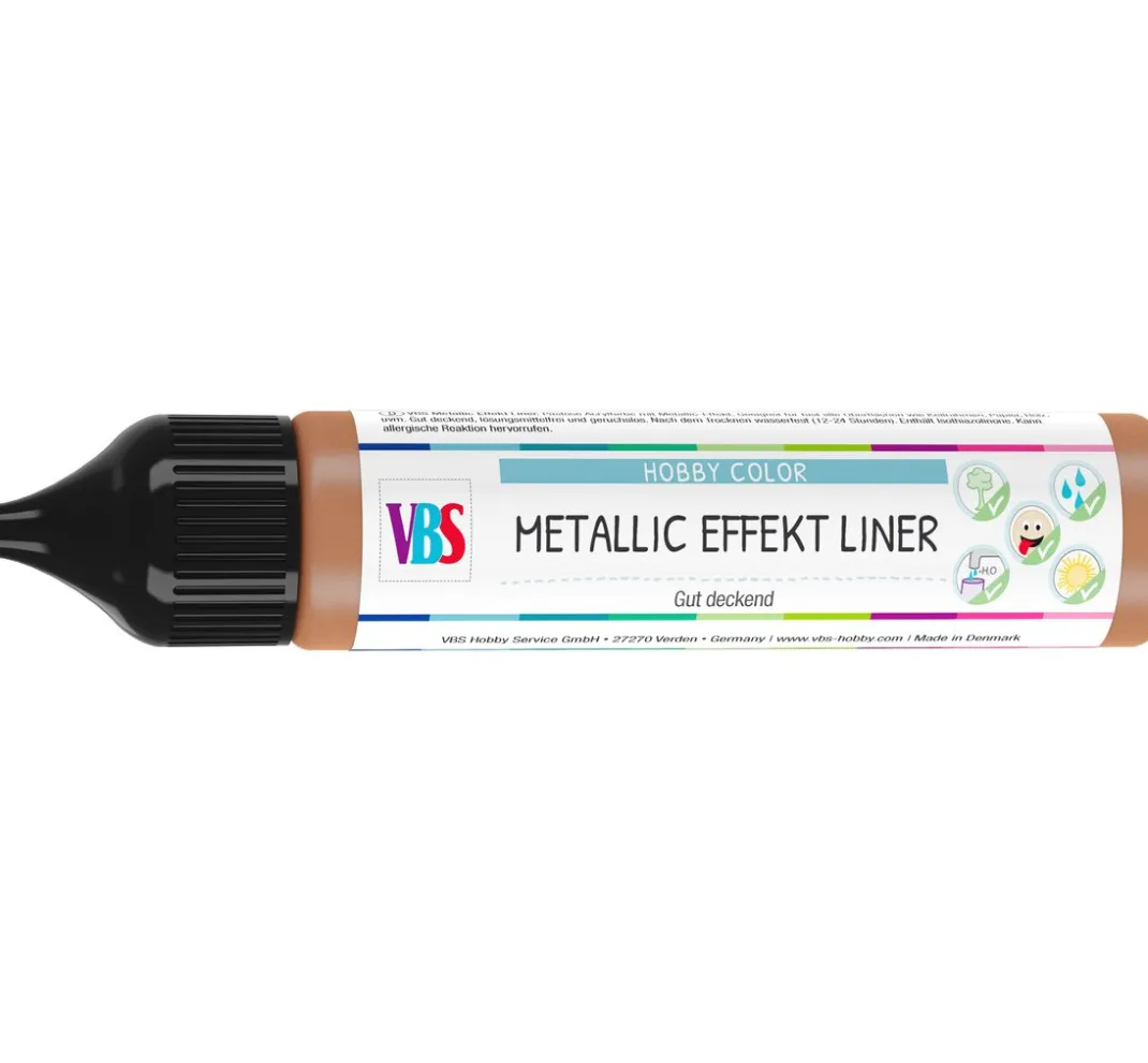 Kinder VBS Stifte & Marker|Effektfarbe>Metallic Effekt Liner, 28 ml