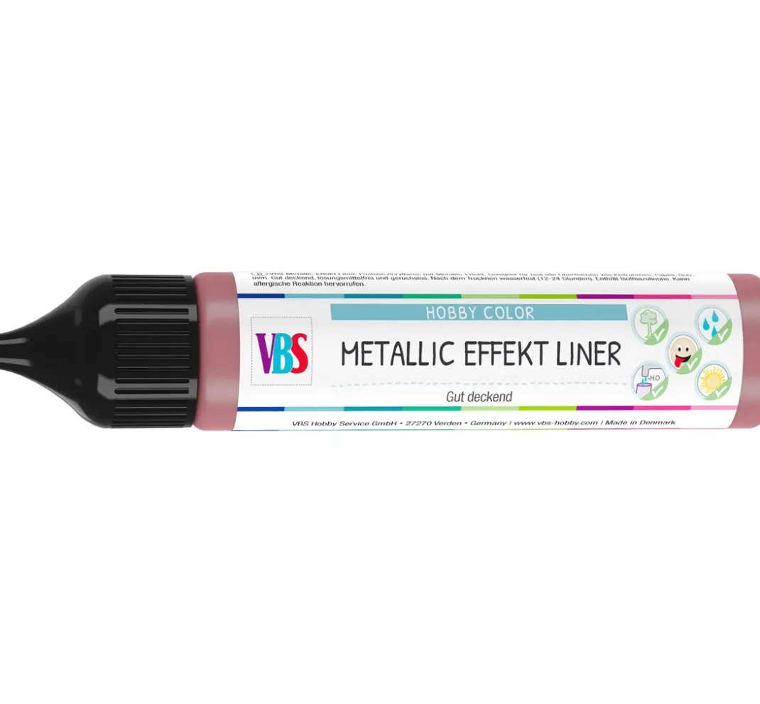 Kinder VBS Stifte & Marker|Effektfarbe>Metallic Effekt Liner, 28 ml