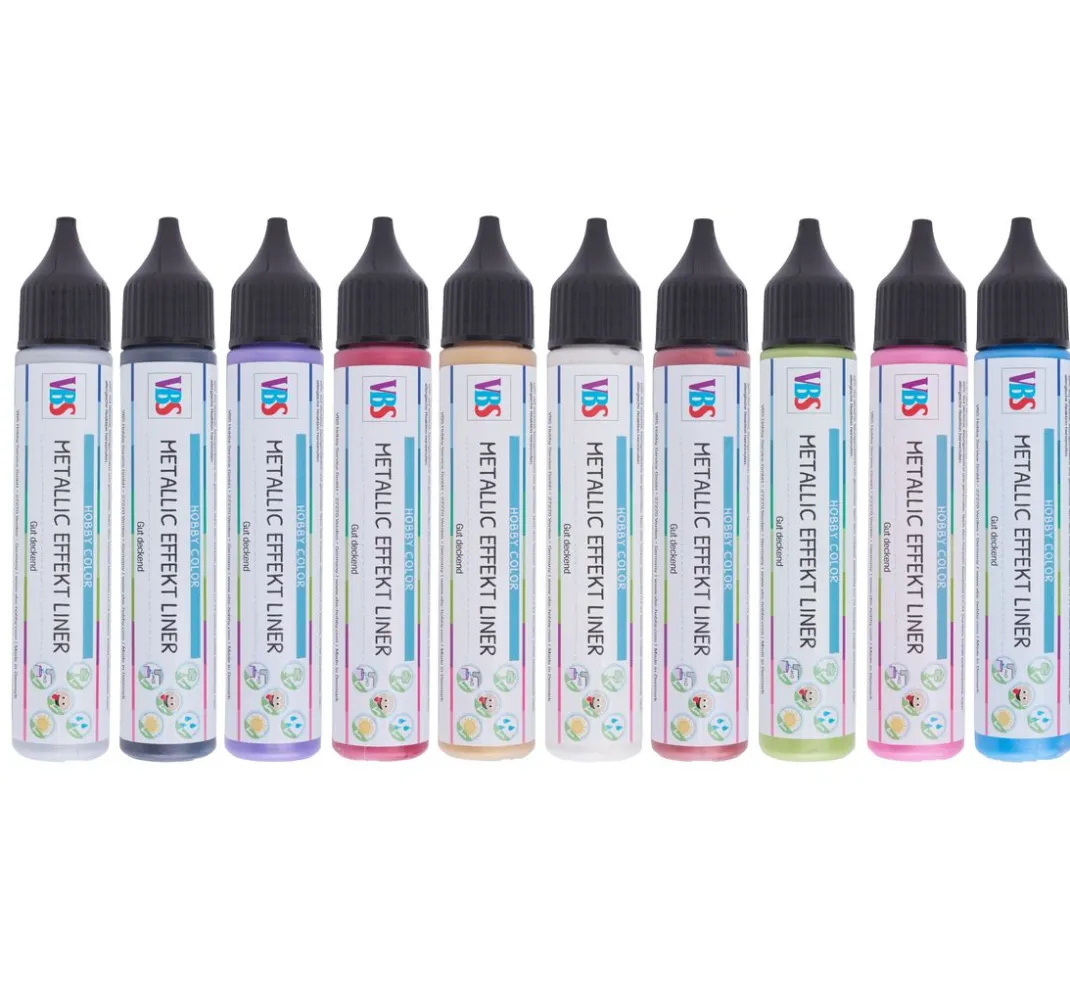 Kinder VBS Stifte & Marker|Effektfarbe>Metallic Effekt Liner, 28 ml