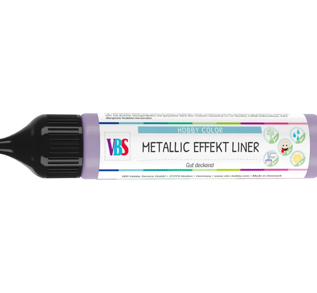 Kinder VBS Stifte & Marker|Effektfarbe>Metallic Effekt Liner, 28 ml