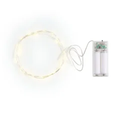 VBS Lichterketten>Micro-LED-Lichterkette, mit Timer, silberfarbener Draht, 30 LEDs