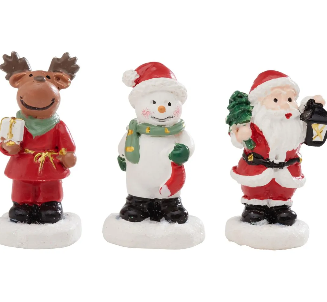 VBS Dekofiguren & -Objekte>Mini Figuren "Santa, Elch und Schneemann"