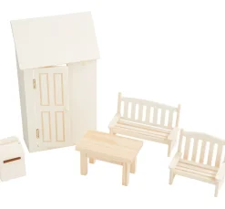 VBS Miniaturen|Holz, Mdf & Pappmaché>Miniatur Bank "Lars", 2-Sitzer