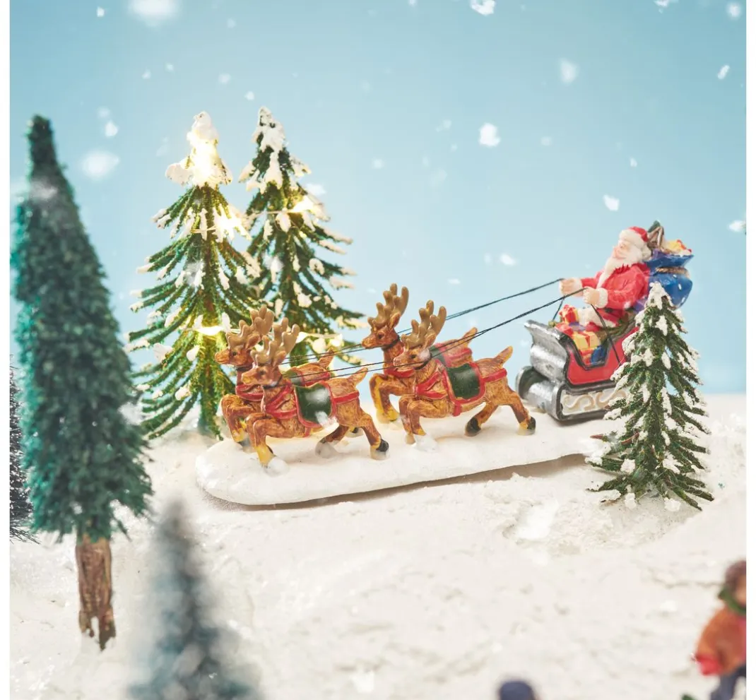 VBS Dekofiguren & -Objekte>Miniatur beweglicher Santaschlitten