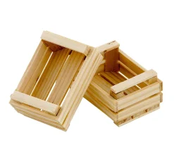 VBS Miniaturen|Dekofiguren & -Objekte>Miniatur Holz-Obststiege, 2 Stück