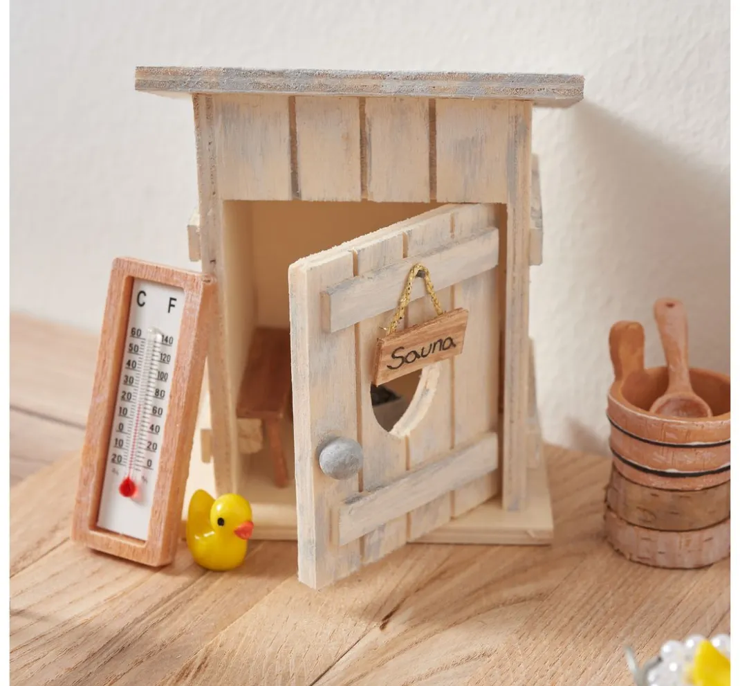 VBS Miniaturen|Holz, Mdf & Pappmaché>Miniatur Toilettenhäuschen