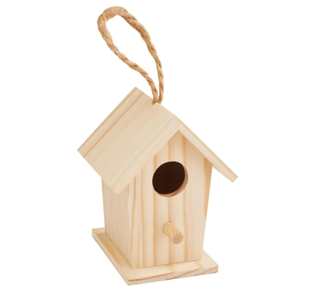 VBS Miniaturen|Holz, Mdf & Pappmaché>Miniatur Vogelhaus mit Aufhänger