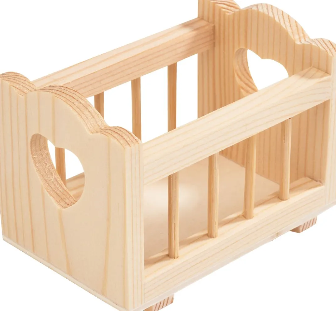 VBS Miniaturen|Holz, Mdf & Pappmaché>Miniatur Wiege "Sally"