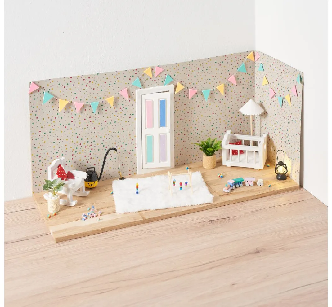 VBS Miniaturen|Holz, Mdf & Pappmaché>Miniatur Wiege "Sally"