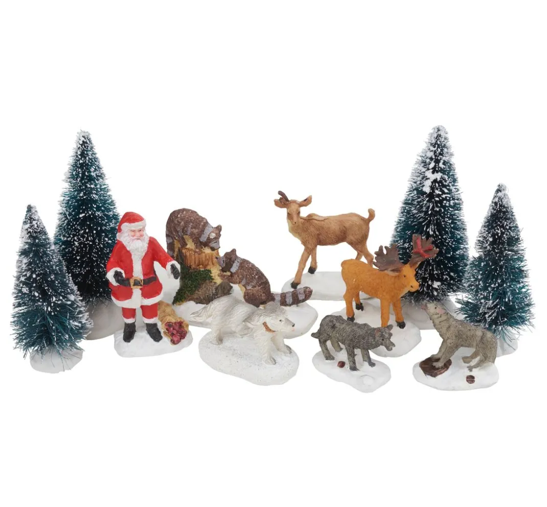 VBS Miniaturen|Dekofiguren & -Objekte>Miniaturen-Set "Weihnachten im Wald"
