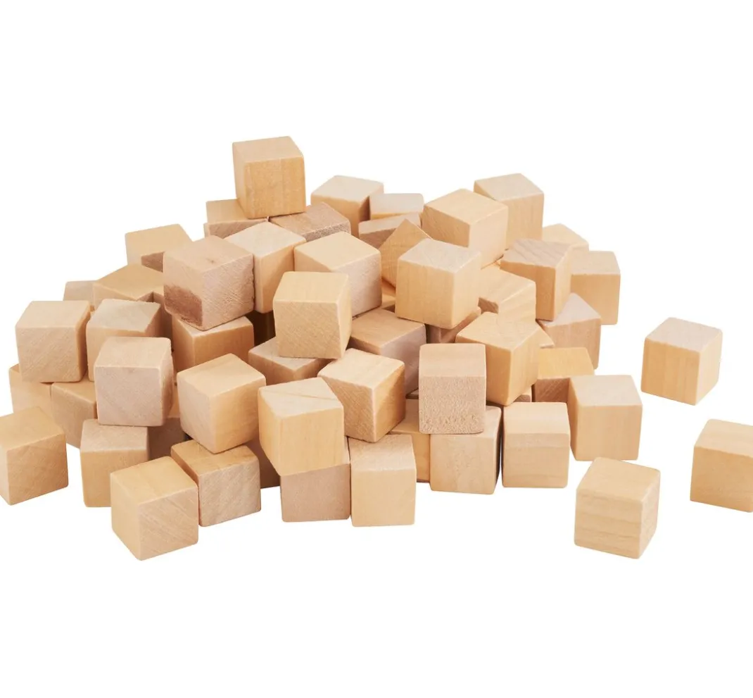 Kinder VBS XXL Holz|Brandmalerei>VBS Mini-Holzwürfel, 100 Stück